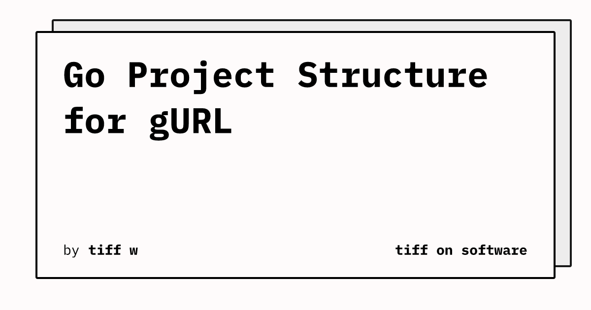 Go Project Structure for gURL | tiff on software